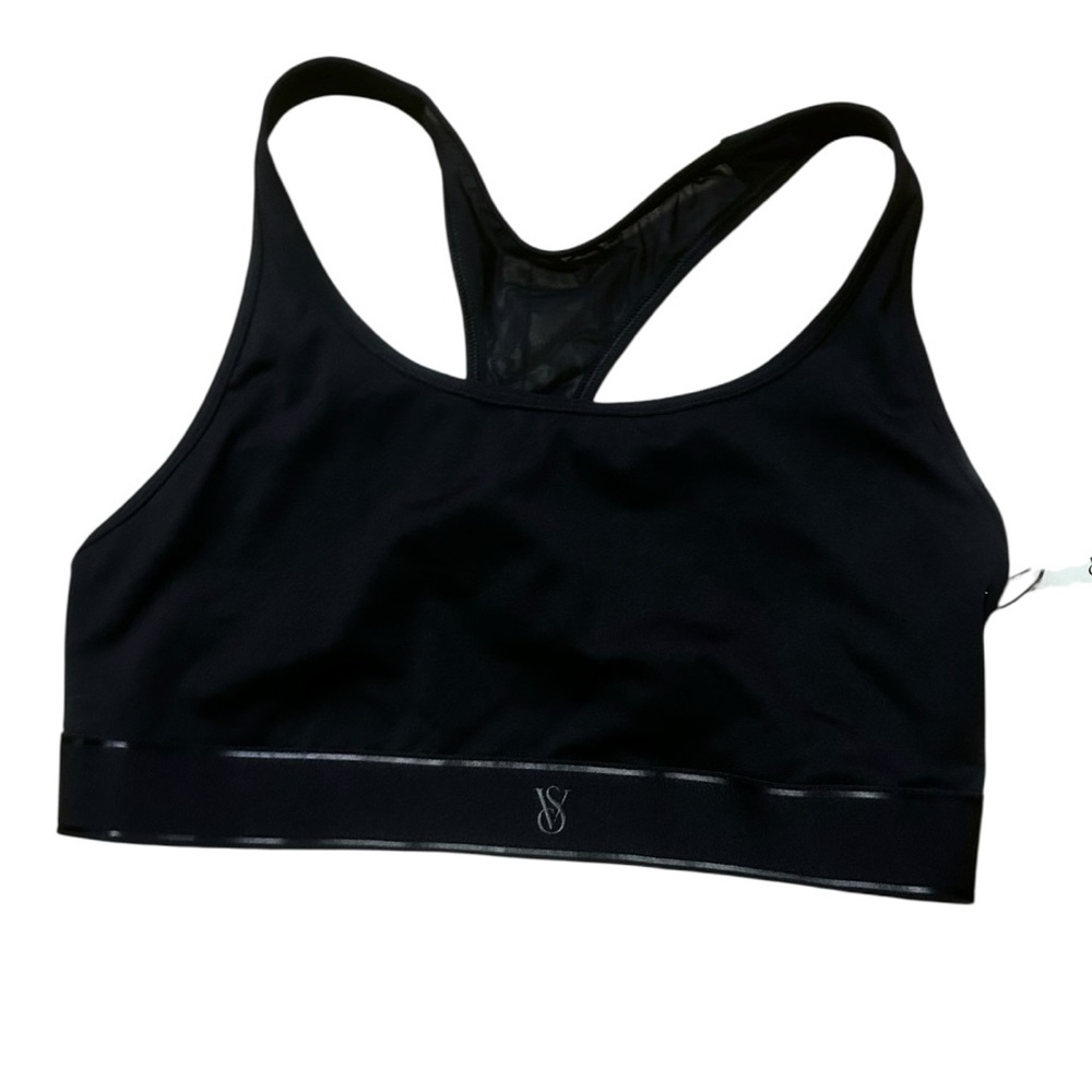 NWT Victoria’s Secret PINK Black Unlined Sports Bra Medium